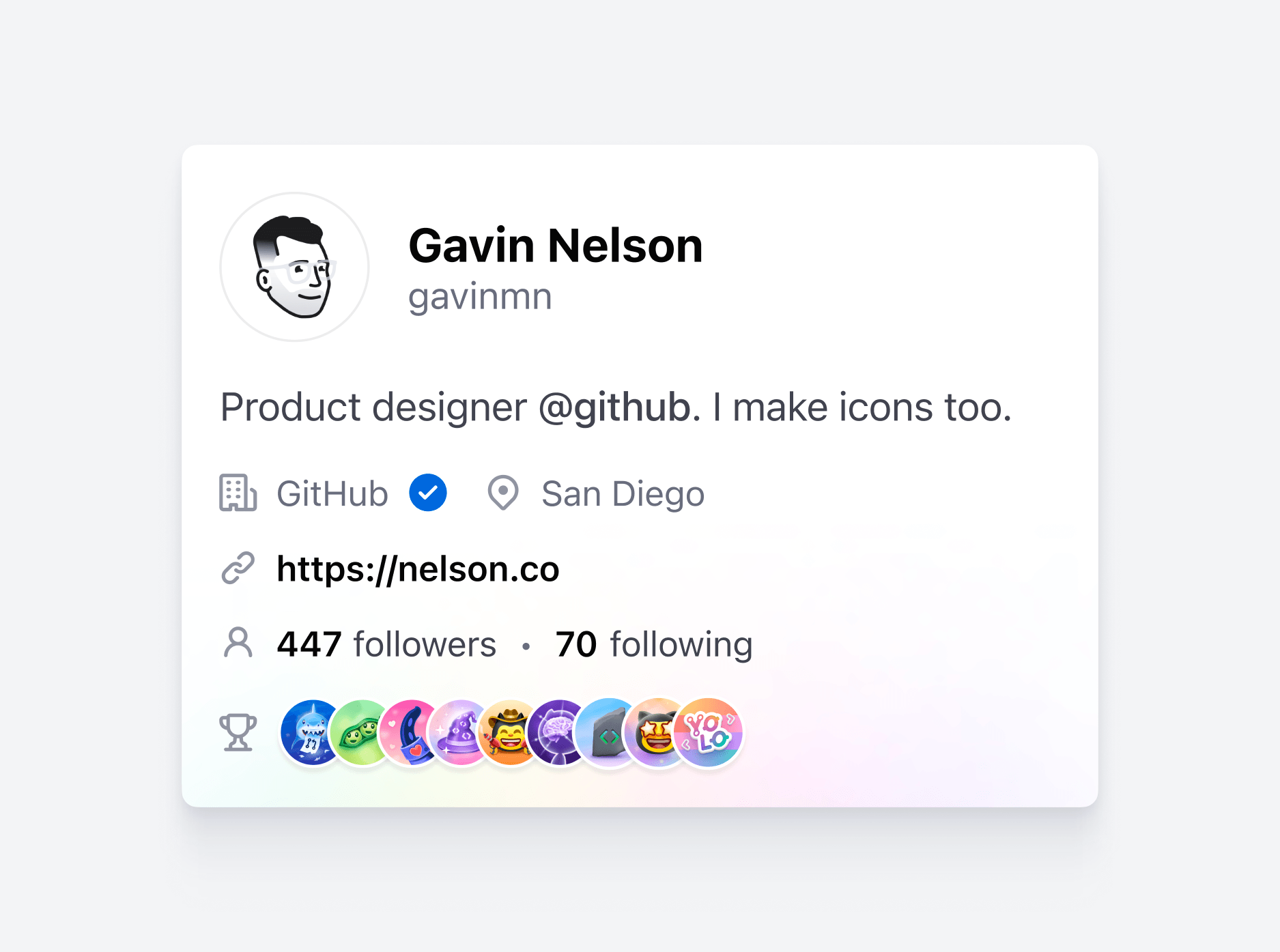 GitHub Achievements on the user profile